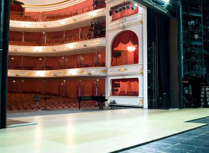 The Staatstheater Nürnberg taken from the stage showing Harlequin Liberty sprung floor system.