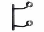 Harlequin Double, Square, Black, Wall-Mounted Ballet Barre Bracket