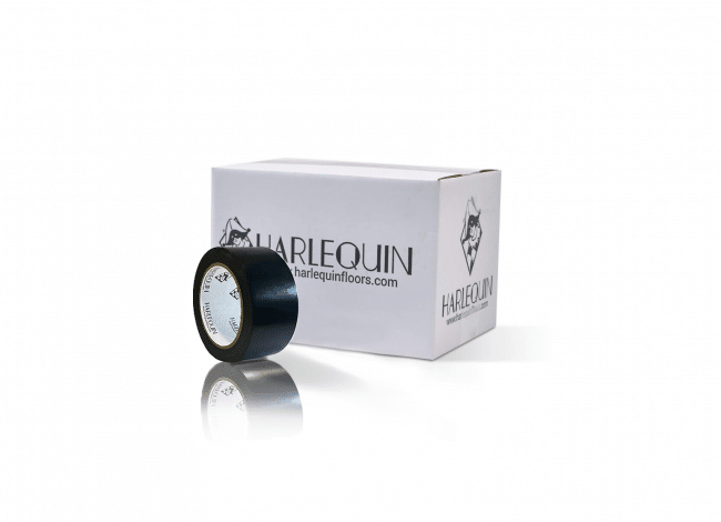 Box of black PVC floor tape - 18 rolls